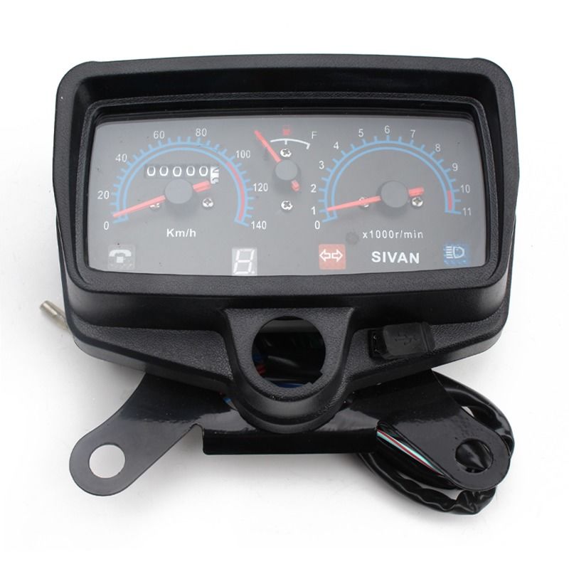 CG125/SY125-20 SIVAN Rectangular Dual Gauge 125cc Motorcycle Speedometer Assembly USB Instrument