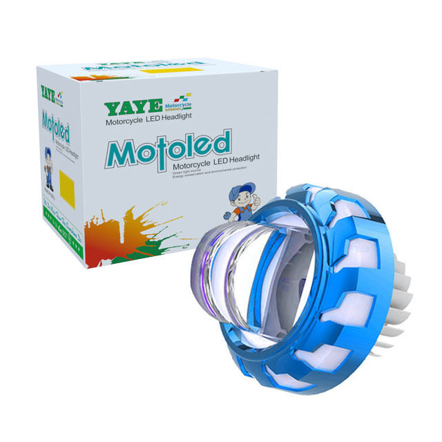 YAYE Built in Headlight 20W 2000LM Projector Lens Dual Color White Yellow Light Blue DRL DC12V  for Motorcycle