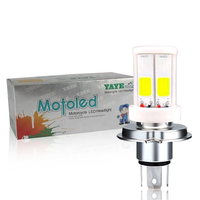 2400lm 50000 ชั่วโมง H4 HS1 BA20D H6 P15D H6M 4 COB หัว LED เซรามิก หลอดหมอก