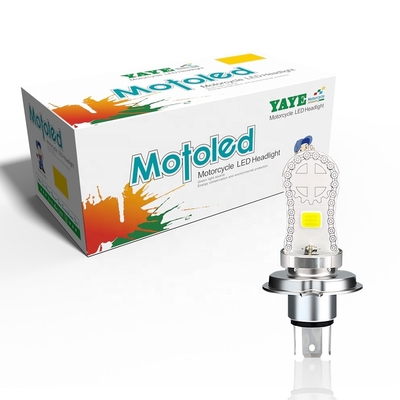 AC/DC8-80V H4 HS1 BA20D H6 COB หลอดไฟหน้าจักรยานยนต์ LED พร้อมแผ่นฐานอลูมิเนียม