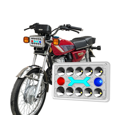 CG125 ไฟหน้า LED DC12V สีขาว Hi Lo Beam กับ DRL สีแดง สีฟ้า